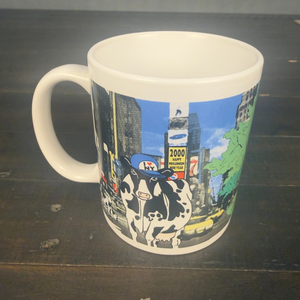 Sherwood Brands 1999 Collectible Cow Mug Road Trip Cows Travelin East Vintage